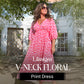 🎨 Women's V-Neck Printed Dress – Brushstrokes of Summer🌺