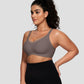 Women Wireless V Neck Crossover Mesh Bra