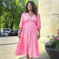🎨 Women's V-Neck Printed Dress – Brushstrokes of Summer🌺