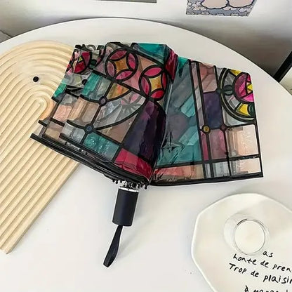 🔥Hot Sale 49% OFF💦 -Vintage Stained Glass Automatic Umbrella