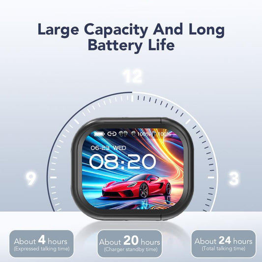 ⏰🔥 Bluetooth 6.0 Earphones LED Display High Fidelity Waterproof Wireless Earphones