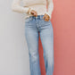 ⏰Hot Sales - 50% OFF👖High Rise Vintage Wash Tummy Control Top Straight Leg Jeans
