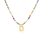 🌈 Letter Beaded Necklace for Women🔤A-Z