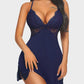 Women's Sexy Lace Trim Slit Bowknot Decor Sleep Dress