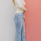⏰Hot Sales - 50% OFF👖High Rise Vintage Wash Tummy Control Top Straight Leg Jeans