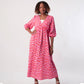 🎨 Women's V-Neck Printed Dress – Brushstrokes of Summer🌺