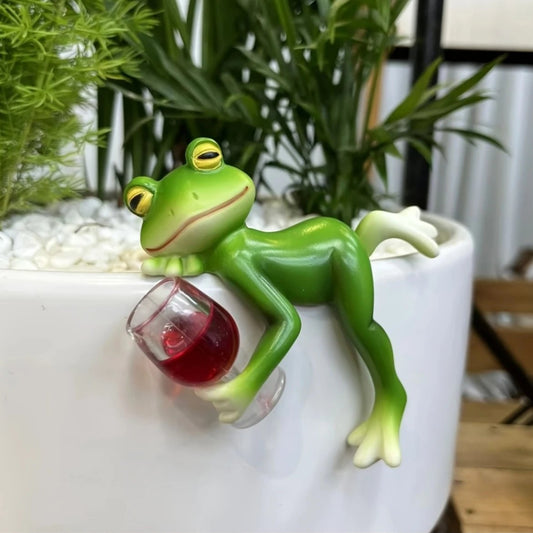 🎁Gift Idea Hot Sale 60% OFF🐸 Frog Flower Pot Hanger Ornament🍷