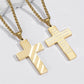 Fashionable Stainless Steel Flag Cross Necklace