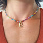 🌈 Letter Beaded Necklace for Women🔤A-Z