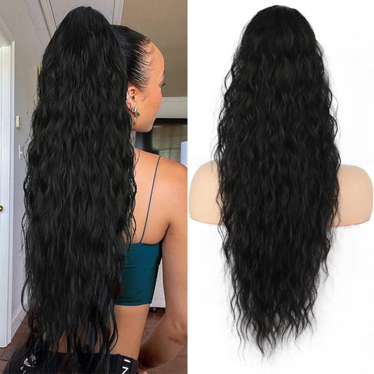 💜 LAST DAY PROMOTION - 45%OFF💜Curly Wavy Frizzy Hair Extension with Ponytail