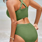 👙👙2025 New Type ~50% OFF 👙Textured Knot-Front High-Waisted Bikini Set