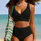 👙👙2025 New Type ~50% OFF 👙Textured Knot-Front High-Waisted Bikini Set
