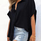 🔥Hot Sale 49% Off💥🎁Women's Loose Fit Casual Button Short Sleeve Shirt Tops