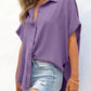 🔥Hot Sale 49% Off💥🎁Women's Loose Fit Casual Button Short Sleeve Shirt Tops