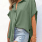 🔥Hot Sale 49% Off💥🎁Women's Loose Fit Casual Button Short Sleeve Shirt Tops