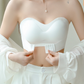 Push-up & No-Slip Seamless Strapless Bra with Front Hook
