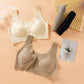 Front Closure Wide Strap Soft Wire-Free Bra