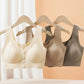 Front Closure Wide Strap Soft Wire-Free Bra