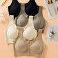 Front Closure Wide Strap Soft Wire-Free Bra