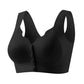 Front Closure Wide Strap Soft Wire-Free Bra
