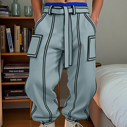 Men's Contrast Stitching Trousers