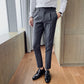 Men's Slim Fit Dress Pants with Expandable Waist