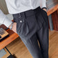 Men's Slim Fit Dress Pants with Expandable Waist