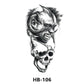 6pcs Waterproof Realistic Temporary Tattoo Stickers