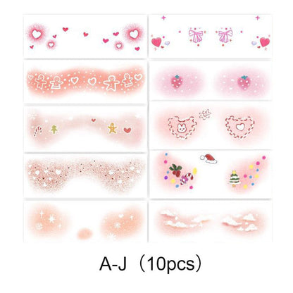 Christmas Theme Blusher Makeup Temporary Tattoos