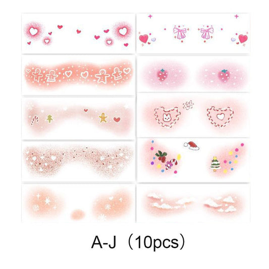 Christmas Theme Blusher Makeup Temporary Tattoos