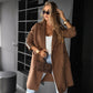 Notch Lapel Striped Coat