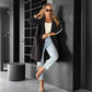 Notch Lapel Striped Coat