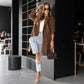 Notch Lapel Striped Coat
