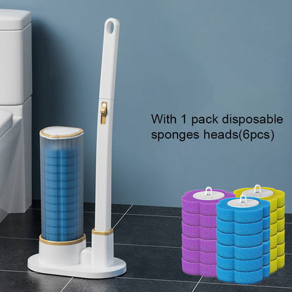 Convenient Disposable Toilet Brush Cleaning Set