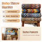 Boho Stripe Tassel Throw Blanket