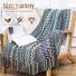 Boho Stripe Tassel Throw Blanket