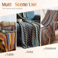 Boho Stripe Tassel Throw Blanket
