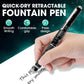 Quick-Dry Retractable Fountain Pen