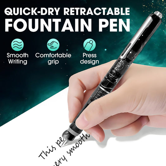 Quick-Dry Retractable Fountain Pen