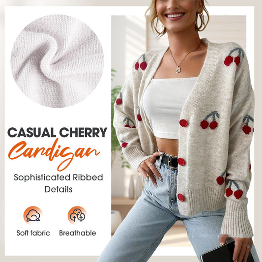 Women’s Casual Sweet Cherry Cardigan