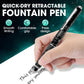 Quick-Dry Retractable Fountain Pen