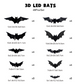 3D Bat LED Wall Light Decor