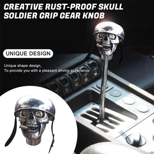 Creative Rust-Proof Skull Soldier Grip Gear Knob
