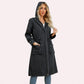 Women's Long Casual Splash-proof Hooded Windbreaker Jacket