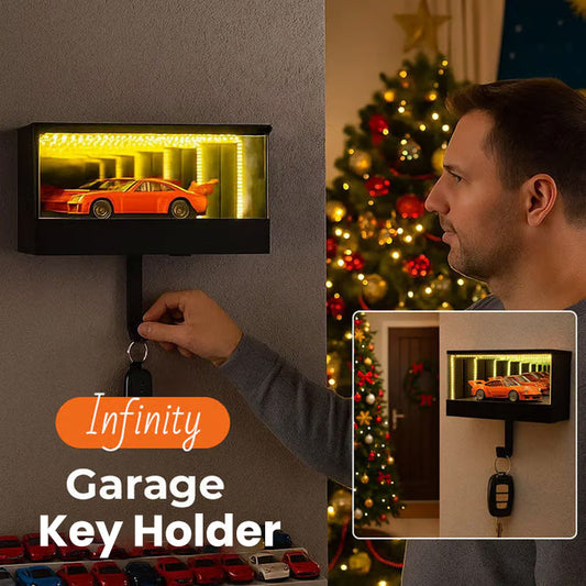 🔥49% OFF🔥- Infinity Mirror LED Garage Key Holder, Illuminated Design